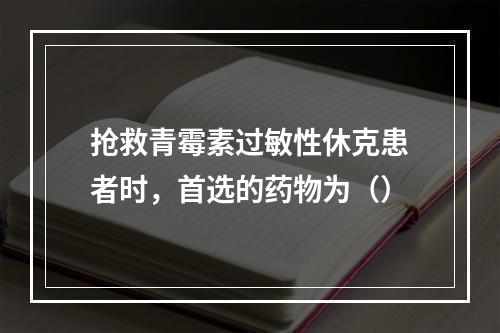 抢救青霉素过敏性休克患者时，首选的药物为（）