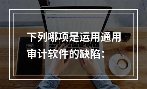 下列哪项是运用通用审计软件的缺陷：