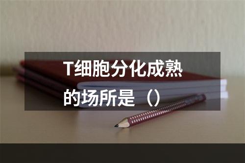 T细胞分化成熟的场所是（）