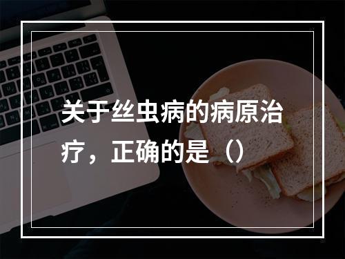 关于丝虫病的病原治疗，正确的是（）