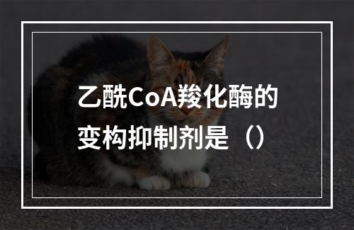 乙酰CoA羧化酶的变构抑制剂是（）