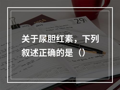 关于尿胆红素，下列叙述正确的是（）