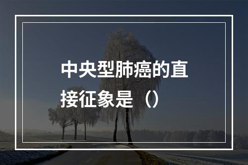 中央型肺癌的直接征象是（）