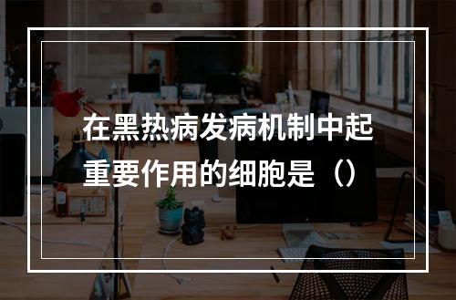 在黑热病发病机制中起重要作用的细胞是（）