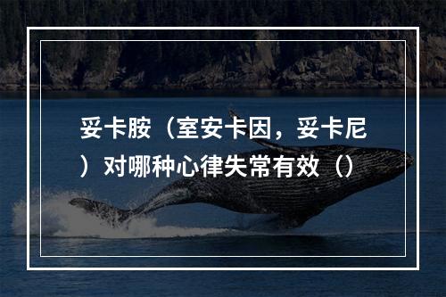 妥卡胺（室安卡因，妥卡尼）对哪种心律失常有效（）