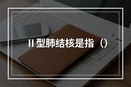 Ⅱ型肺结核是指（）