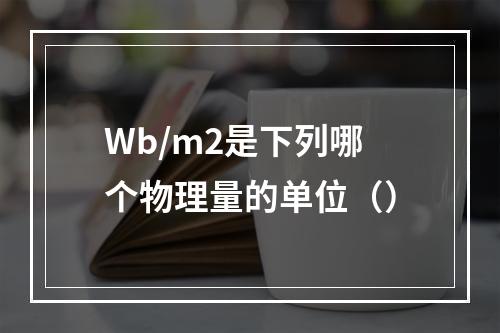 Wb/m2是下列哪个物理量的单位（）