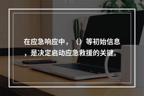 在应急响应中，（）等初始信息，是决定启动应急救援的关键。