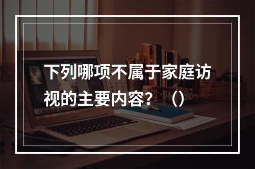 下列哪项不属于家庭访视的主要内容？（）