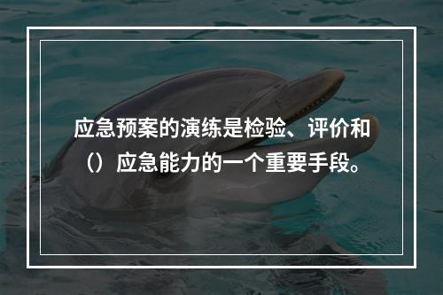 应急预案的演练是检验、评价和（）应急能力的一个重要手段。