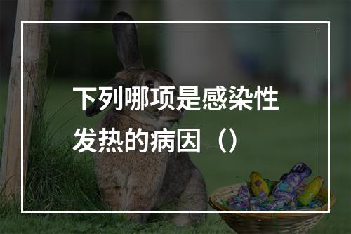 下列哪项是感染性发热的病因（）