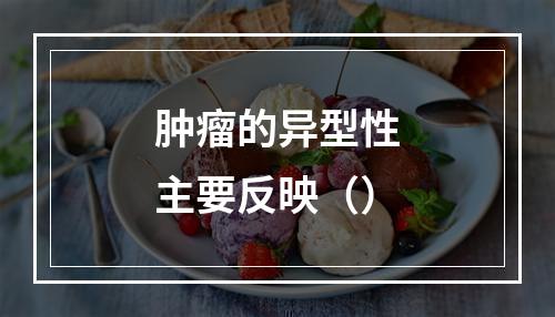 肿瘤的异型性主要反映（）