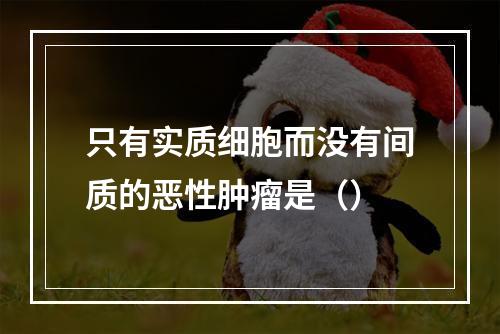 只有实质细胞而没有间质的恶性肿瘤是（）