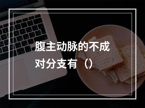 腹主动脉的不成对分支有（）