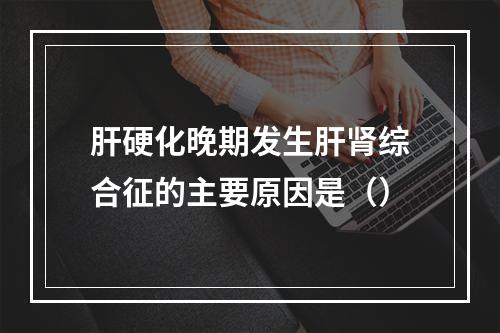 肝硬化晚期发生肝肾综合征的主要原因是（）