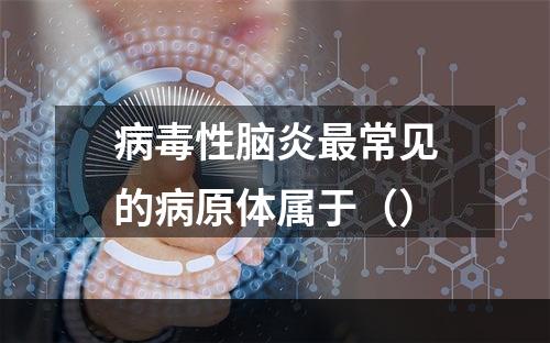 病毒性脑炎最常见的病原体属于（）