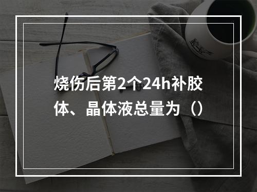 烧伤后第2个24h补胶体、晶体液总量为（）