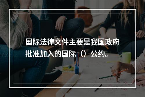 国际法律文件主要是我国政府批准加入的国际（）公约。