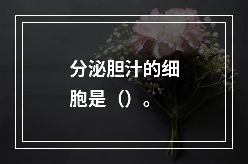 分泌胆汁的细胞是（）。