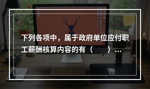 下列各项中，属于政府单位应付职工薪酬核算内容的有（　　）。