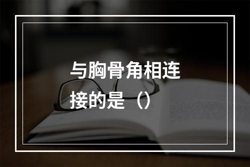 与胸骨角相连接的是（）