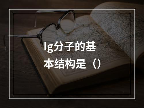 Ig分子的基本结构是（）