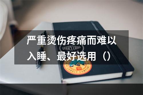 严重烫伤疼痛而难以入睡、最好选用（）