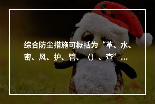 综合防尘措施可概括为“革、水、密、风、护、管、（）、查”八字