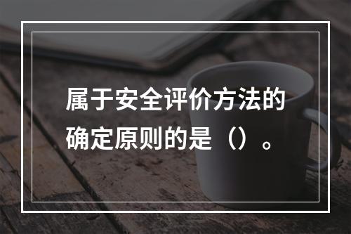 属于安全评价方法的确定原则的是（）。