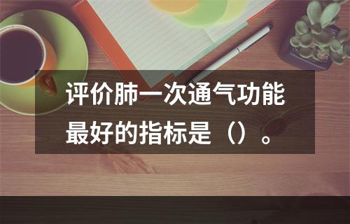 评价肺一次通气功能最好的指标是（）。