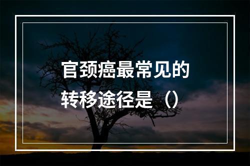 官颈癌最常见的转移途径是（）