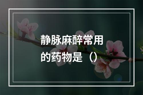 静脉麻醉常用的药物是（）