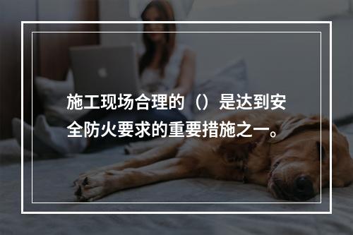 施工现场合理的（）是达到安全防火要求的重要措施之一。