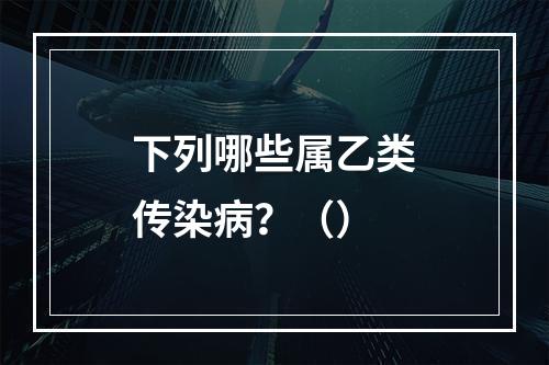 下列哪些属乙类传染病？（）