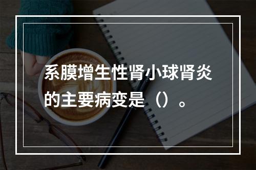 系膜增生性肾小球肾炎的主要病变是（）。