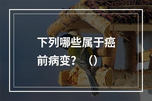 下列哪些属于癌前病变？（）