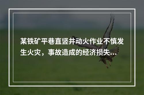 某铁矿平巷直竖井动火作业不慎发生火灾，事故造成的经济损失有：