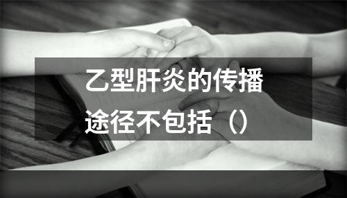 乙型肝炎的传播途径不包括（）