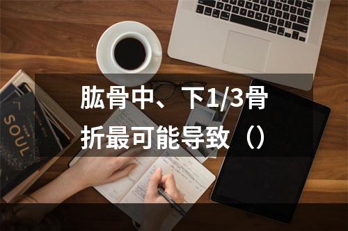 肱骨中、下1/3骨折最可能导致（）