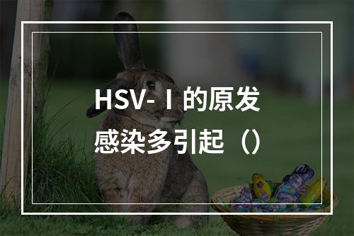 HSV-Ⅰ的原发感染多引起（）