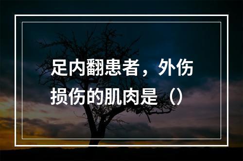 足内翻患者，外伤损伤的肌肉是（）