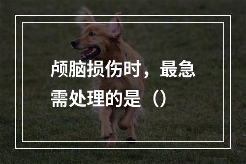 颅脑损伤时，最急需处理的是（）