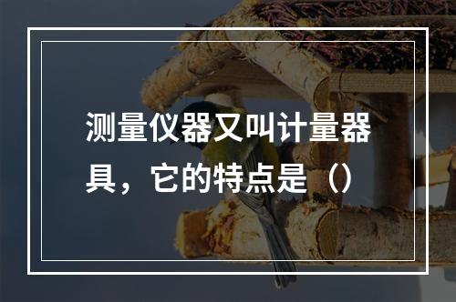 测量仪器又叫计量器具，它的特点是（）