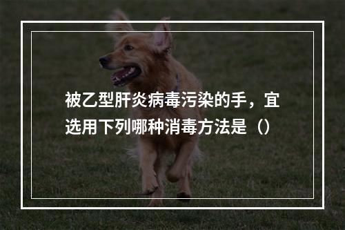 被乙型肝炎病毒污染的手，宜选用下列哪种消毒方法是（）