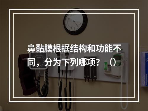 鼻黏膜根据结构和功能不同，分为下列哪项？（）