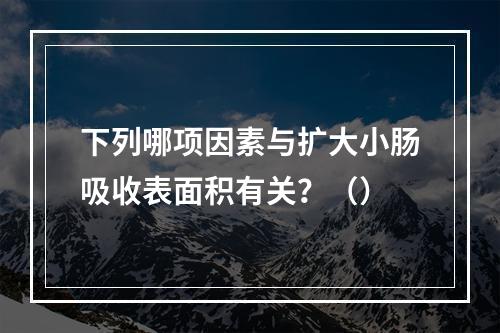 下列哪项因素与扩大小肠吸收表面积有关？（）