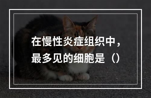 在慢性炎症组织中，最多见的细胞是（）