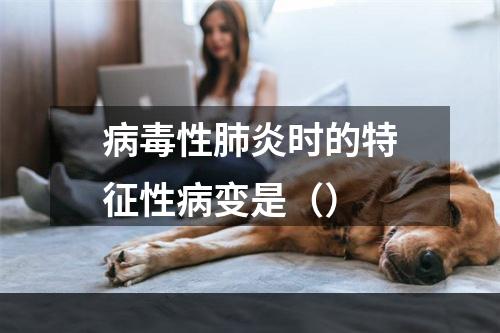 病毒性肺炎时的特征性病变是（）