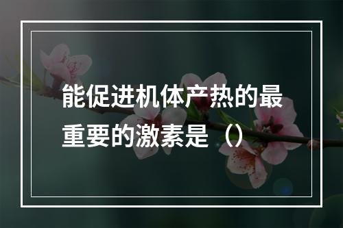 能促进机体产热的最重要的激素是（）