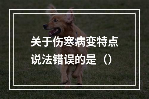 关于伤寒病变特点说法错误的是（）